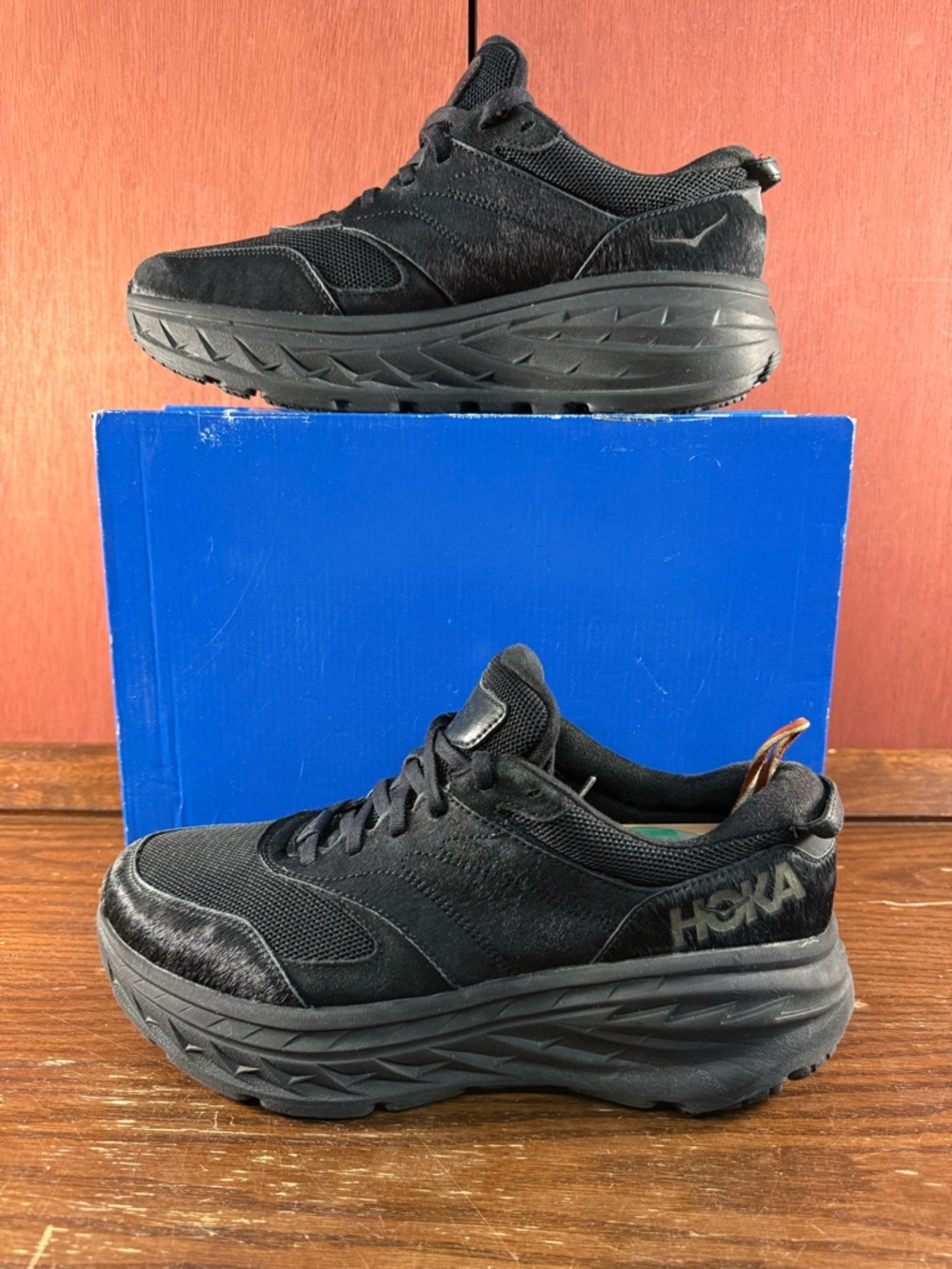 Hoka One One X Engineered Garments Bondi L Black Men’s Running Shoes Size US 11